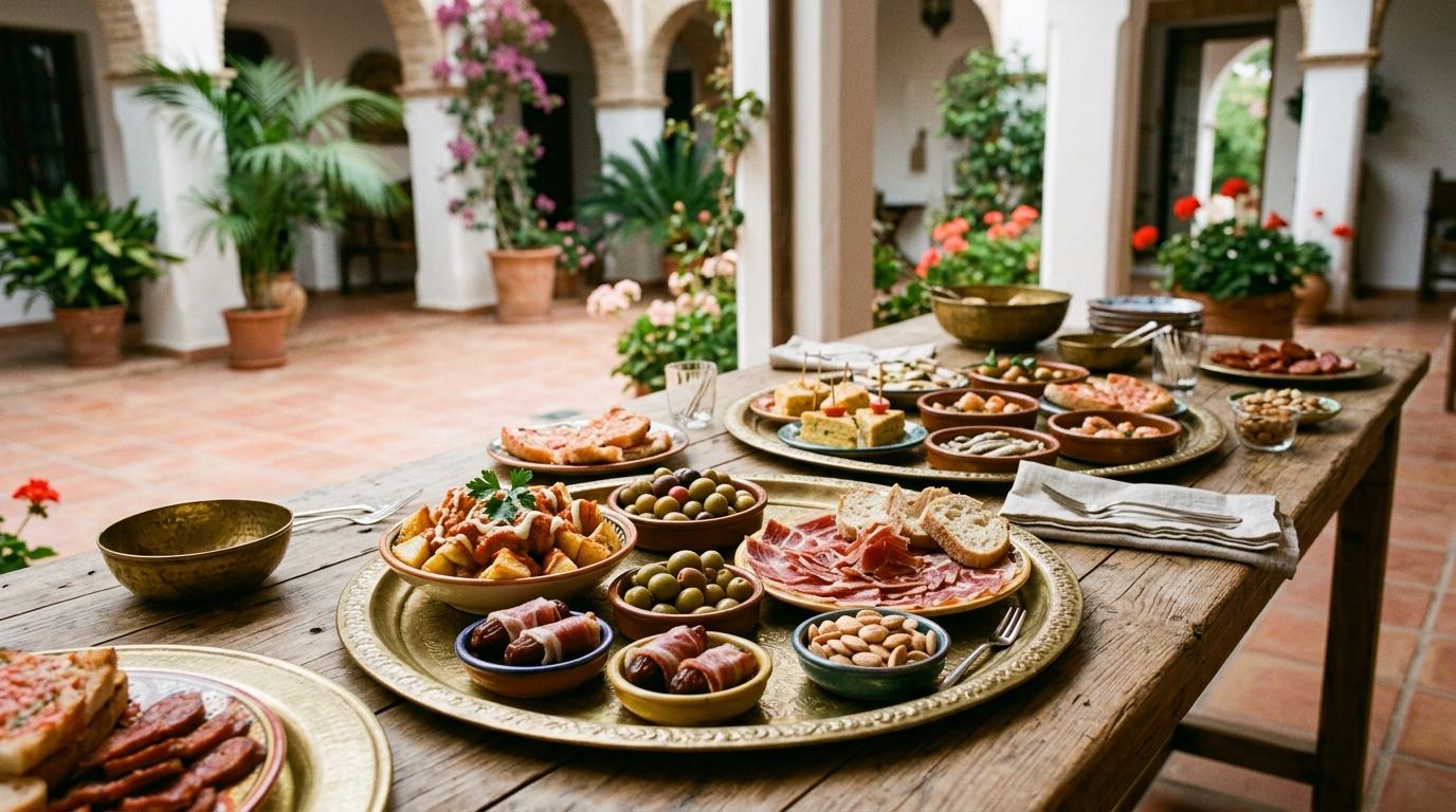 Chef preparando plato gourmet para catering de boda en Granada