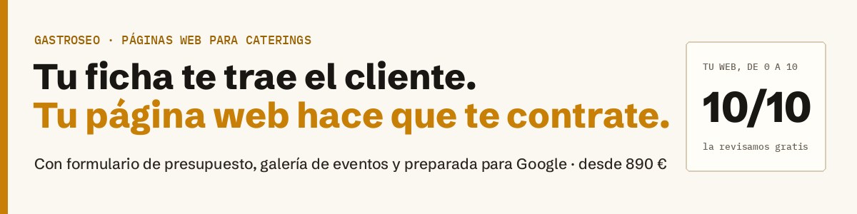 Página web para caterings que trae clientes
